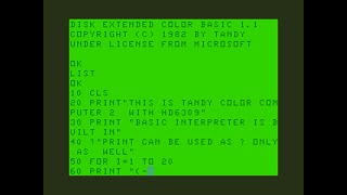 Tandy Radio Shack  Color Computer 2 HD6309 [upl. by Burnaby]