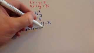 Solving Simultaneous Equations by Substitution  Corbettmaths [upl. by Nodnalb385]