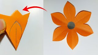 Easy Paper Flower Craft Easy Paper Flower Making Step By Stp Beautiful Paper Flower making idea [upl. by Pacheco]