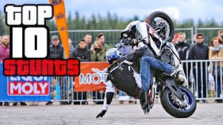 TOP 10 Best Motorcycle Tricks amp Combos at StuntArt 2016 [upl. by Matejka578]