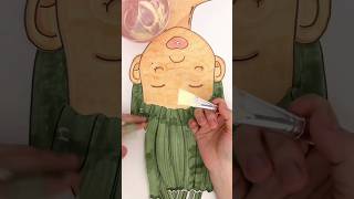 Relaxing Head Massage and Scalp ScalingShampoo 💆🏻‍♀️ asmr drawing paperdiy animation scaling [upl. by Ozan]