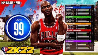 NBA 2K22 MICHAEL JORDAN BUILD  91 BADGE 66 DEMIGOD BUILD [upl. by Hovey719]