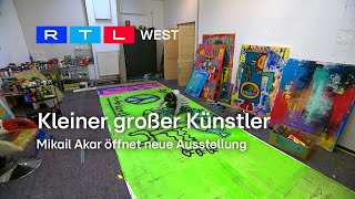 Kleiner großer Künstler Mikail Akar öffnet neue Ausstellung  RTL WEST 14112023 [upl. by Annirtak]