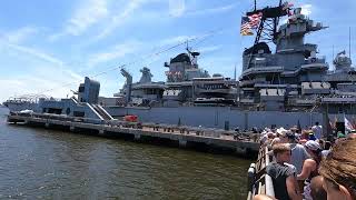 USS New Jersey Mooring at Camden [upl. by Goodman]