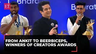 From Ankit Baiyanpuria to BeerBiceps winners of Indias maiden National Creators Awards [upl. by Aralomo]