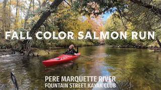 Kayaking the Fall Color Salmon Run  Pere Marquette River [upl. by Ennahgiel]