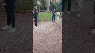 Rome Italy 🇮🇹 Watch these AMAZING DOGS walking in a historical park [upl. by Penney]