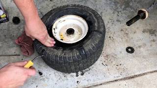 Best Way To Install Riding Mower Tire Tubes  Save Lots Of Money [upl. by Latterll]