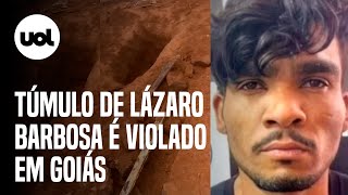 Caso Lázaro Túmulo do criminoso é vandalizado em Goiás tentaram levar corpo diz delegado [upl. by Donella]