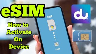 How to setup du esim in mobile  How to activate du physical sim to Esim [upl. by Noet]