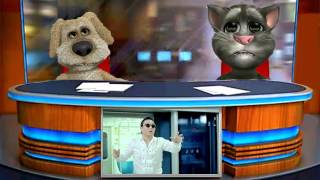 PARODY PSY GANGNAM STYLE 강남스타일 Talking Tom amp Ben News [upl. by Adnahsal23]