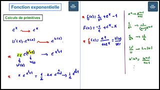 fonction exponentielle calculs de primitives [upl. by Avle584]