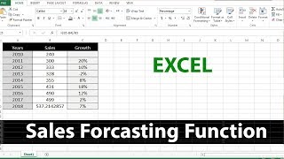 How to Use Sale Forecast Function in MS Excel [upl. by Nhguavad697]