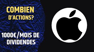 Combien dActions Apple pour 1000€ de Dividendes Mensuels  🍏 [upl. by Eilahtan]