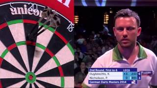 German Darts Masters 2014 Second Round Kim Huybrechts v Paul Nicholson [upl. by Irej]