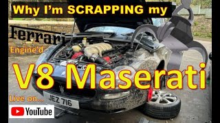 Why Im SCRAPPING my Ferrari Engine V8 Maserati  Live on YouTube [upl. by Sihunn]