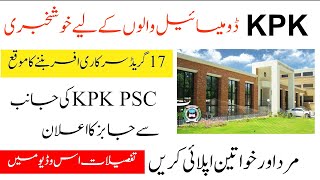 Govt Jobs for KPK Domicile  KPK PSC Jobs [upl. by Bora604]