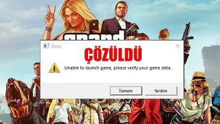 GTA V unable to launch game please verify your game data Hatası Çözümü [upl. by Tertius]