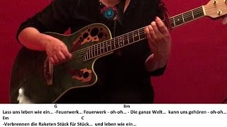 Feuerwerk  Wincent Weiss GuitarTutorialCoverChordsLyricseasy [upl. by Htiekram272]