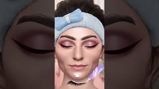 Asmr makeup tutorial animation animation asmr cartoon inshot relaxing [upl. by Marder]