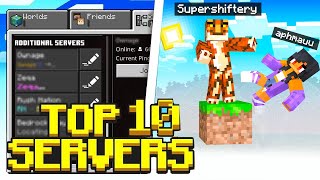 Top 10 BEST Servers For MCPE 2022 12012  Minecraft Bedrock Edition Xbox One PS4 Windows 10 [upl. by Collar60]