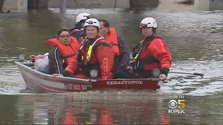 Flooded Russian River Keeps Rising Leaving Guerneville Isolated [upl. by Lodnar533]