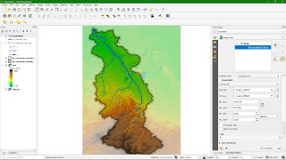 Style rivers using the interpolated line symbol layer type in QGIS [upl. by Ytram]