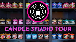 CANDLE STUDIO TOUR  Smell This Candle  FULL TOUR [upl. by Florri]