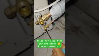 Allen key slip hone par kya kare 🤔 please comment actechnician work airconditioning shorts [upl. by Ecnaralc]