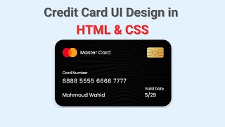 تصميم بطاقة ائتمان بأستخدام HTML amp CSS [upl. by Milzie]