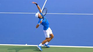 Novak Djokovic Serve Slow Motion  ATP Tennis Serve Technique [upl. by Millan]