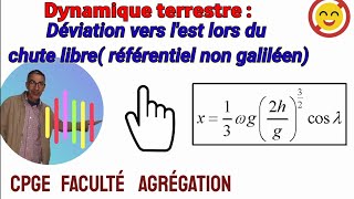 Dynamique terrestre  Illustration de la déviation vers lest lors dun chute libre CPGE Fac Agr [upl. by Hgierb303]