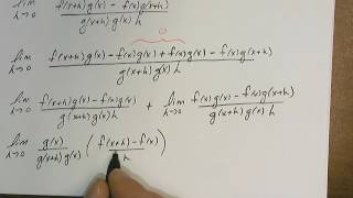 quotient rule proof 1st principles 20016 [upl. by Weksler473]