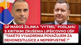 Maroš Žilinka vytrel podlahu s kritikmi zrušenia Lipšicovho ÚŠP TOTO JE NEPRÍPUSTNÉ [upl. by Danica]