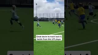 Great tracking back and tackle from this U11 player [upl. by Denna]