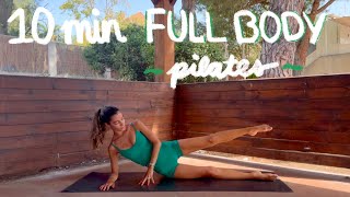 10MIN full body hourglass pilates workout  no equipment amp beginner friendly  LIDIAVMERA [upl. by Lehcor511]