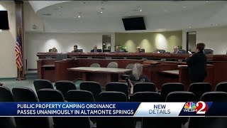 Public property camping ordinance passes in Altamonte Springs [upl. by Atews]