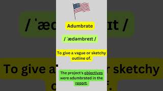 How to Pronounce Adumbrate in American Accent Correctly americanaccent americanpronounce [upl. by Pentha]