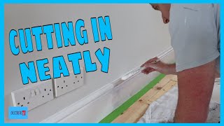 Cutting in the tops of a skirting board [upl. by Sinaj]