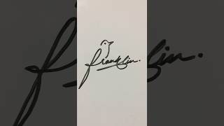 Signature for Franklin  F letter signature style short signature calligraphy [upl. by Jonas873]