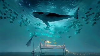 Whale Sounds Deep Underwater amp Ocean Piano Relaxation Sleep Music [upl. by Balas]