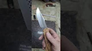 Rasp hunting knife progress forging blacksmithforge homemadeforge [upl. by Ainyt]