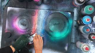 spray paint art EASY 3DampFrame 3Damp [upl. by Wulfe]