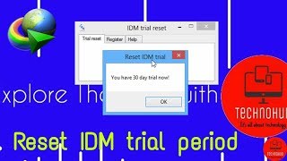 How to reset IDM trial period 100 working  Technohub [upl. by Anasxor]