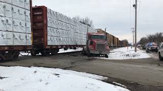 Train vs semi in Portage no injuries [upl. by Wakerly]