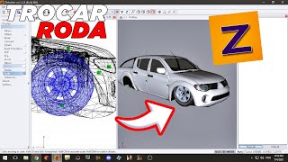 Tutorial Para Iniciantes Como trocar a roda e rebaixar carro no Zmodeler para GTA San Andreas [upl. by Ethelbert]