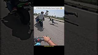 Ktm RC 390 wheelie gone wrong 😞 Crsh 🤬shorts bike rider ktm wheelie crash stunt duke390 [upl. by Taam]