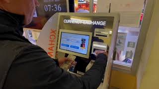 How to use the Foreign Currency Exchange Machine in Japan [upl. by Essilrahc588]