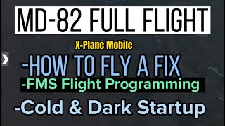 MD82 Full Flight on XPlane mobile from Dallas to Atlanta Cockpit Tutorial Flying a Fix [upl. by Nojad]