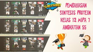 Pembahasan Sintesis Protein Kelas 12 MIPA 7 angkatan 55 [upl. by Nnylak]